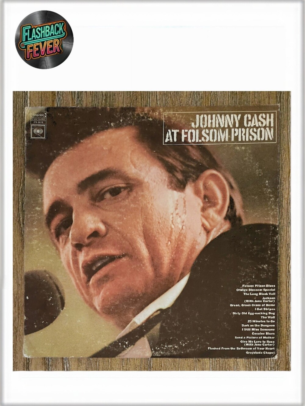 JOHNNY CASH•At Folsom Prison•May 01, 1968 US Stereo (#CS 9639) Santa Maria Press